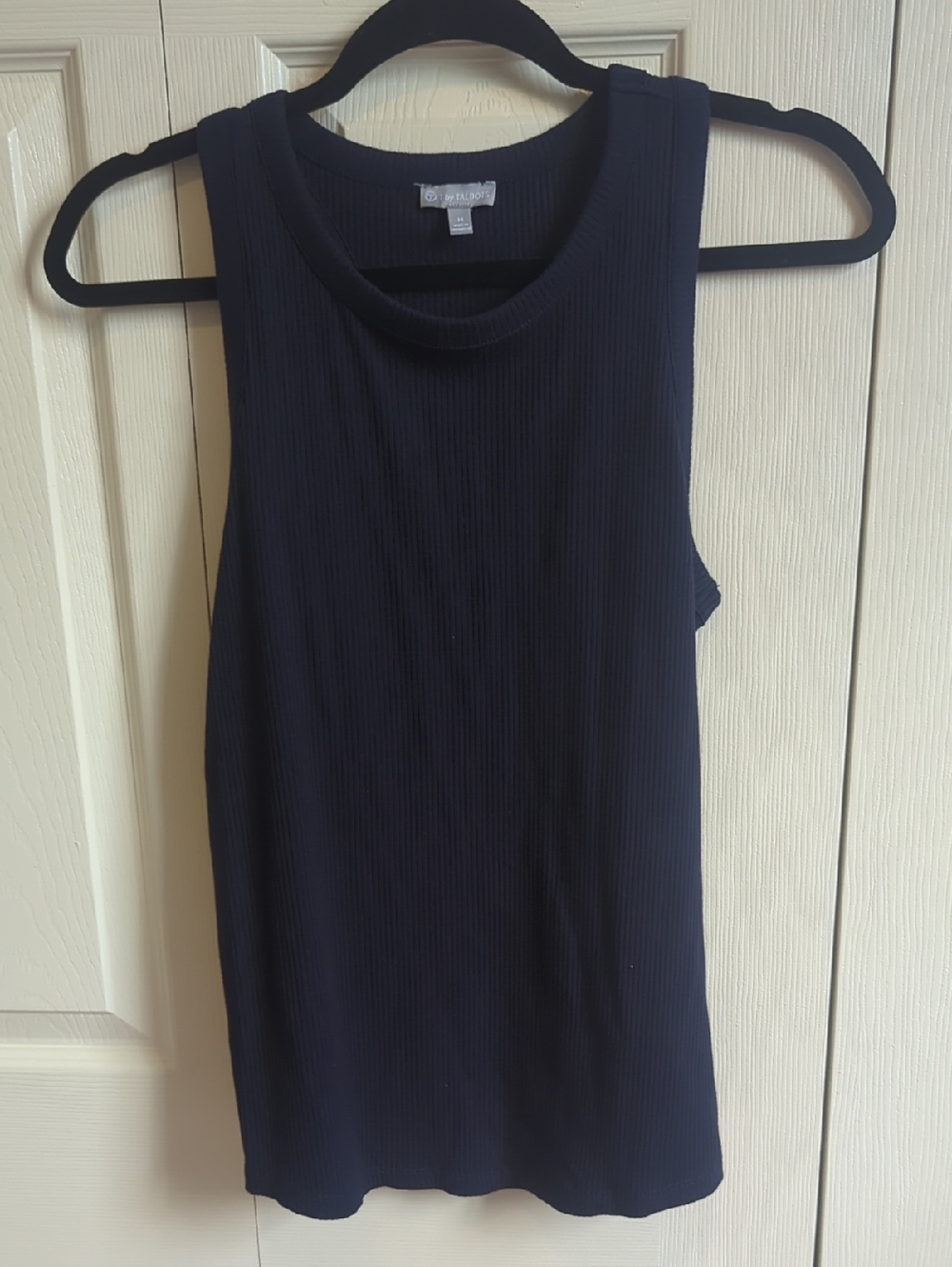Talbots Navy Ribbed Tank Top/Cotton Blend